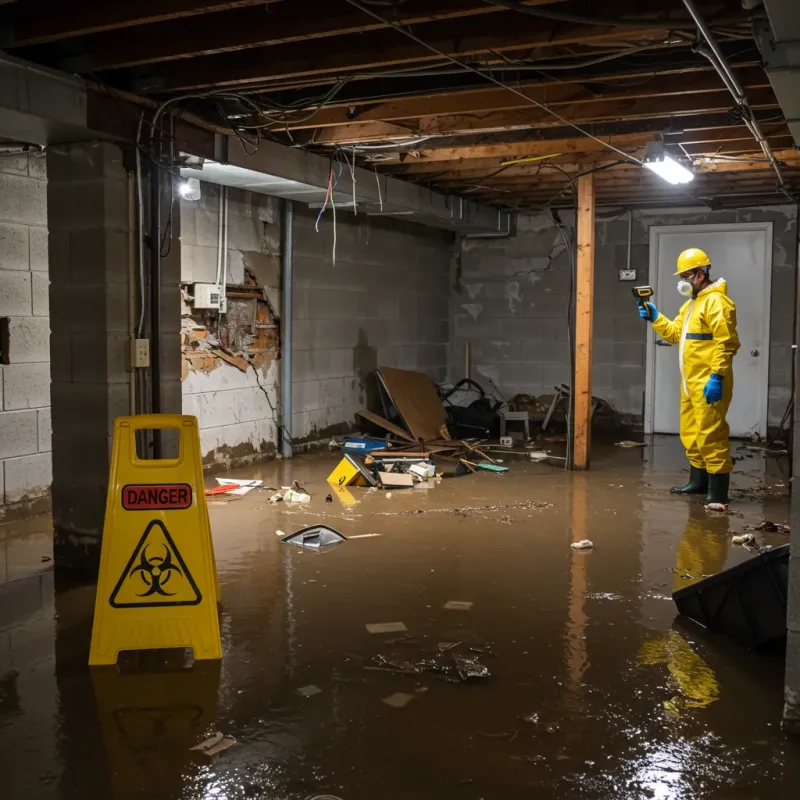 Flooded Basement Electrical Hazard in Independence, KS Property